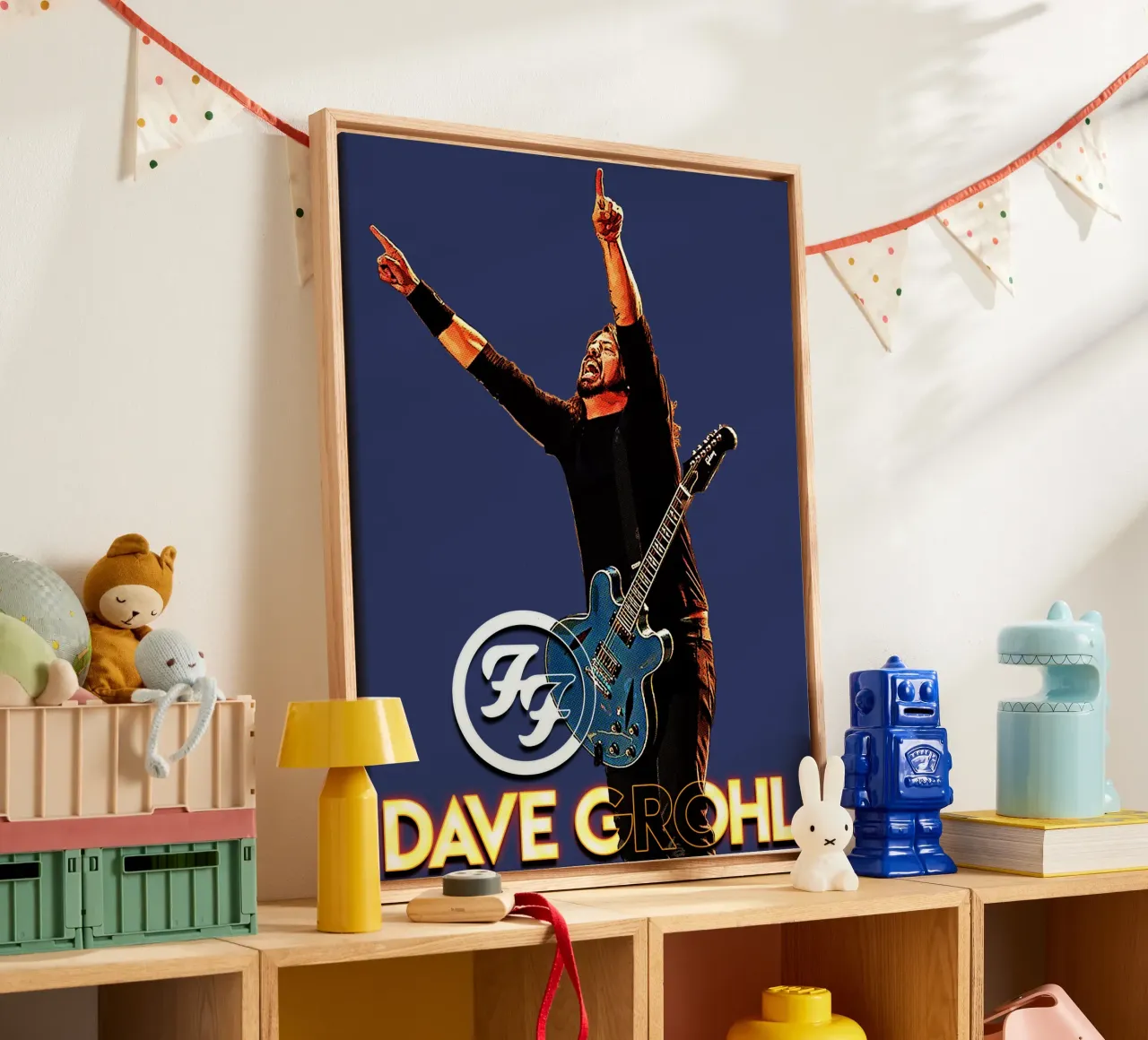 Dave Grohl tela con Cornice a cassetta da Gunawan Rb