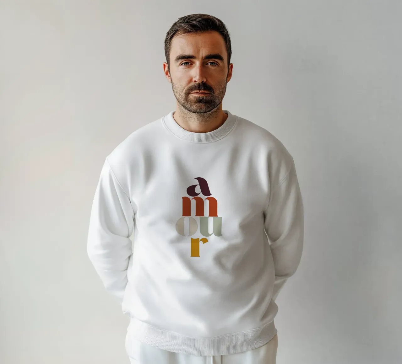 Amour - Retro Typography felpa da Imaginative Quotes