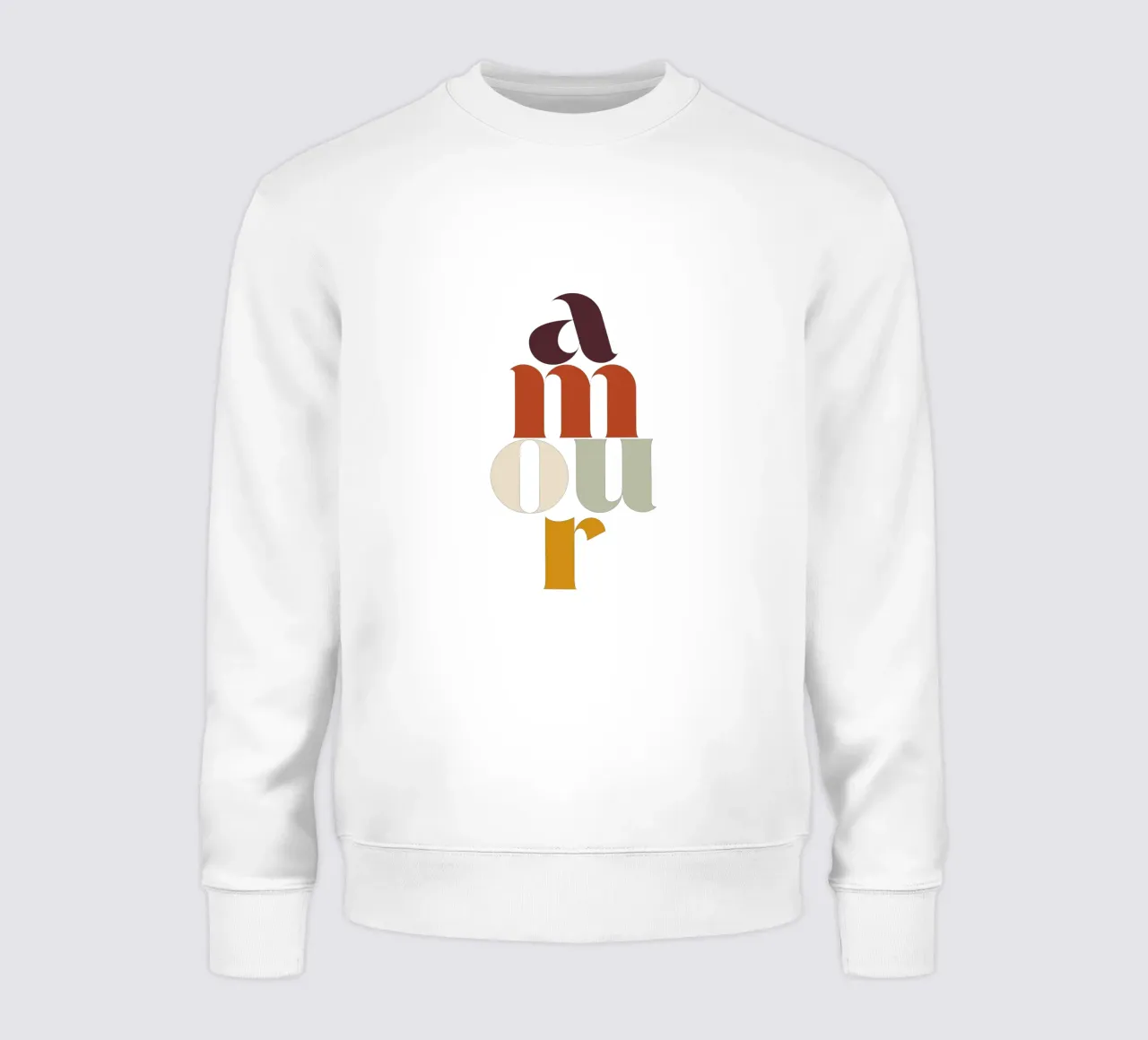 Amour - Retro Typography felpa da Imaginative Quotes