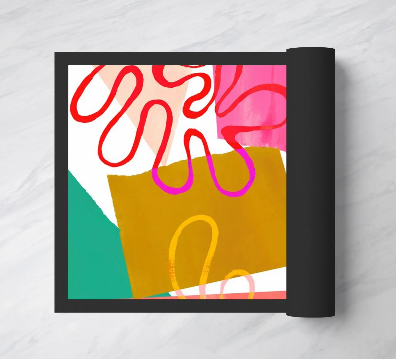 Rainbow Abstract Collage Art Print zerbino da Violets Print House
