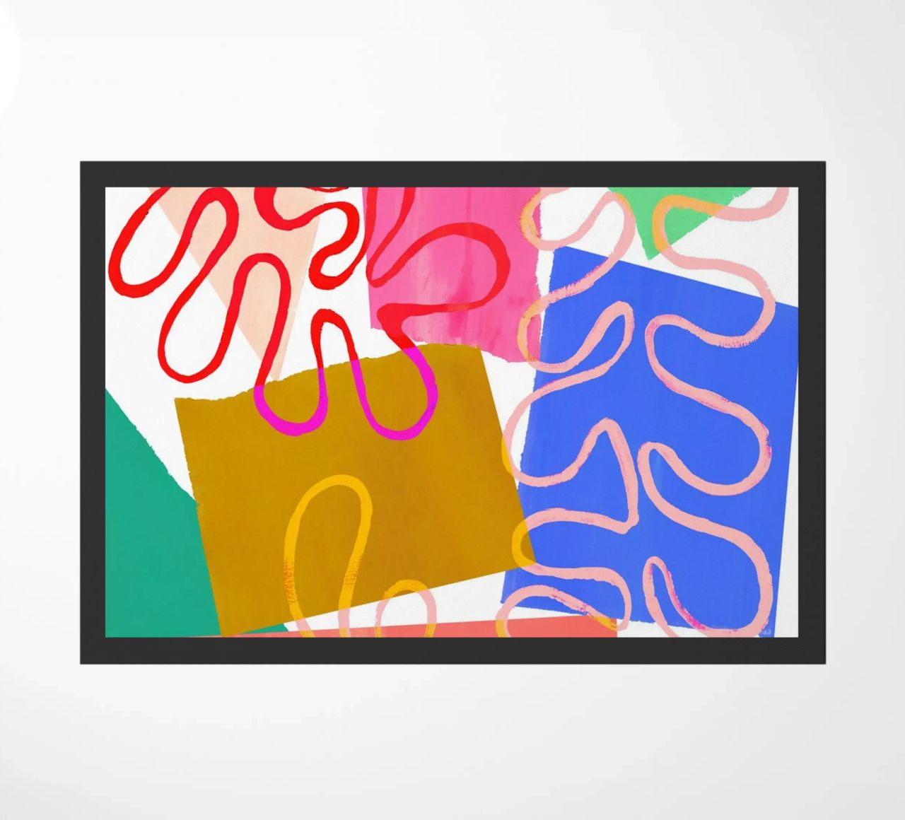 Rainbow Abstract Collage Art Print zerbino da Violets Print House