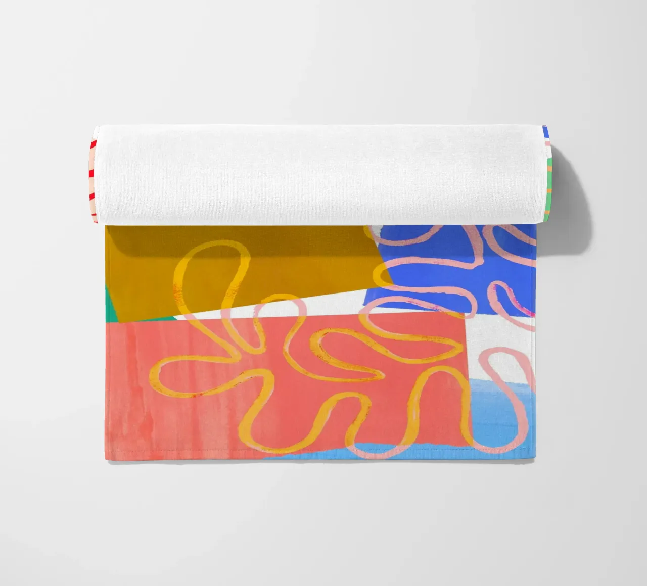 Rainbow Abstract Collage Art Print toalla de playa de Violets Print House