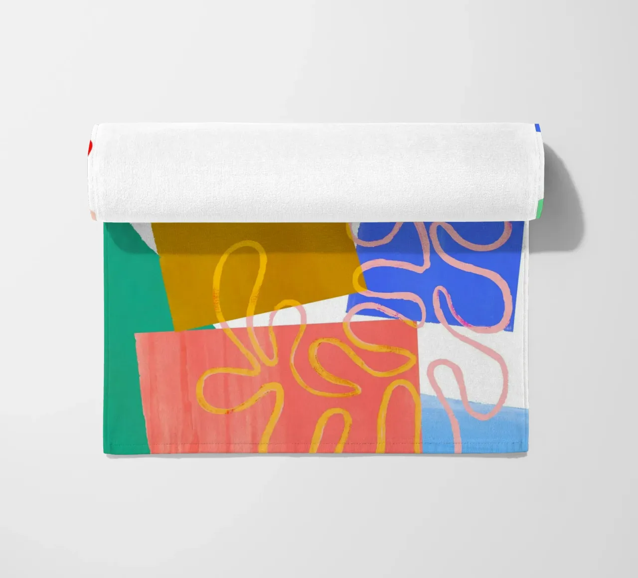 Rainbow Abstract Collage Art Print toalla de playa de Violets Print House