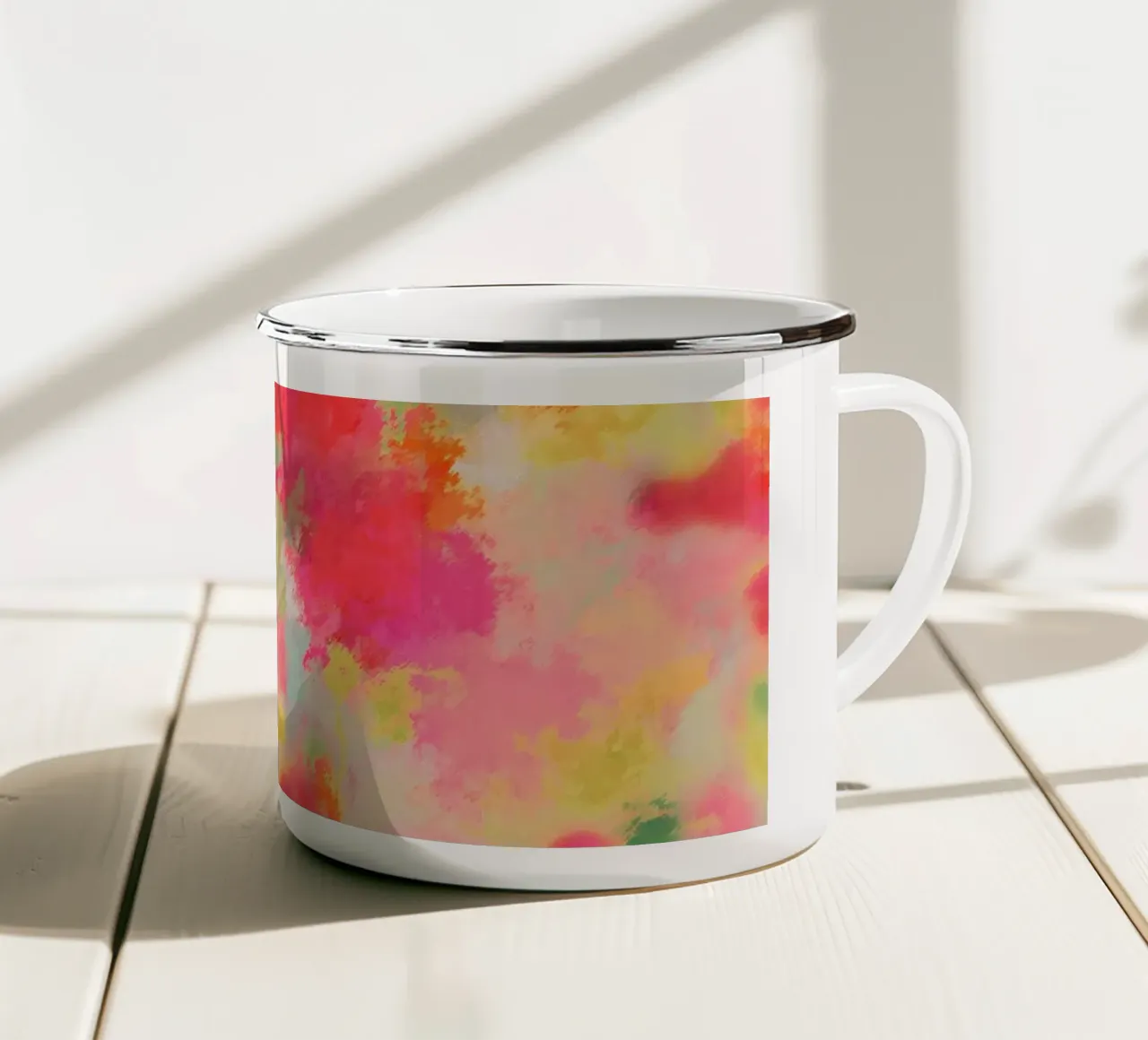 Il suono dei fiori colorati tazza in smalto da Petra Lang