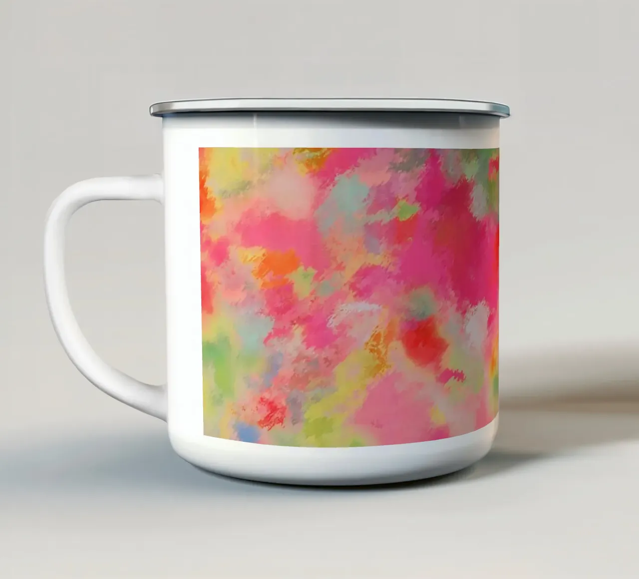 Il suono dei fiori colorati tazza in smalto da Petra Lang