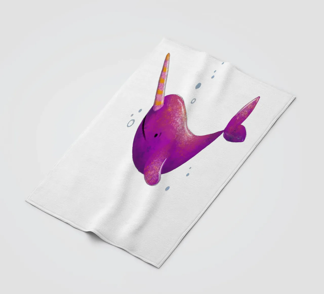 Narwal Fleecedecke von miriamkross-kids