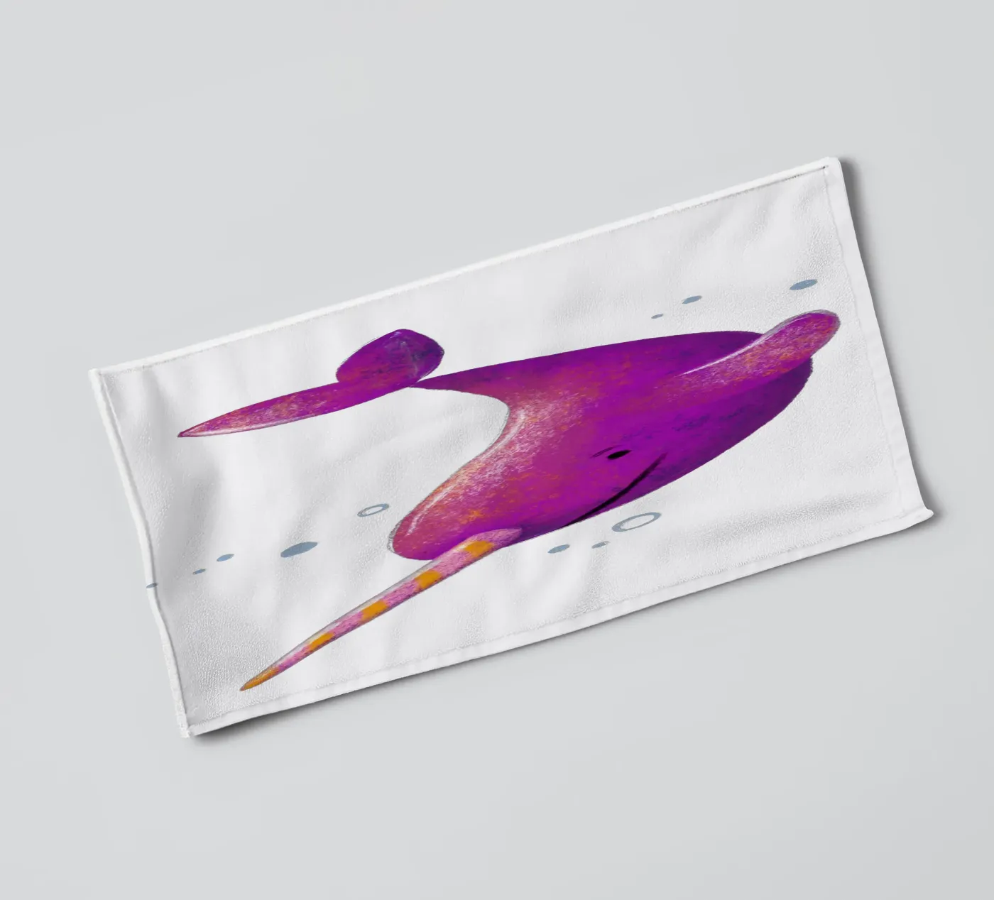 Narwal towel by miriamkross-kids