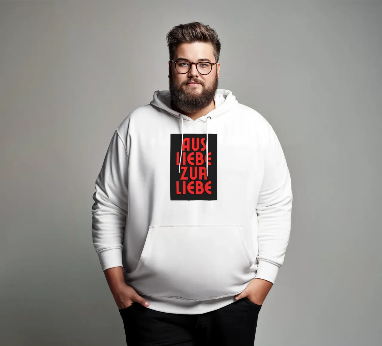 Aus Liebe zur Liebe felpa con cappuccio da Flosters