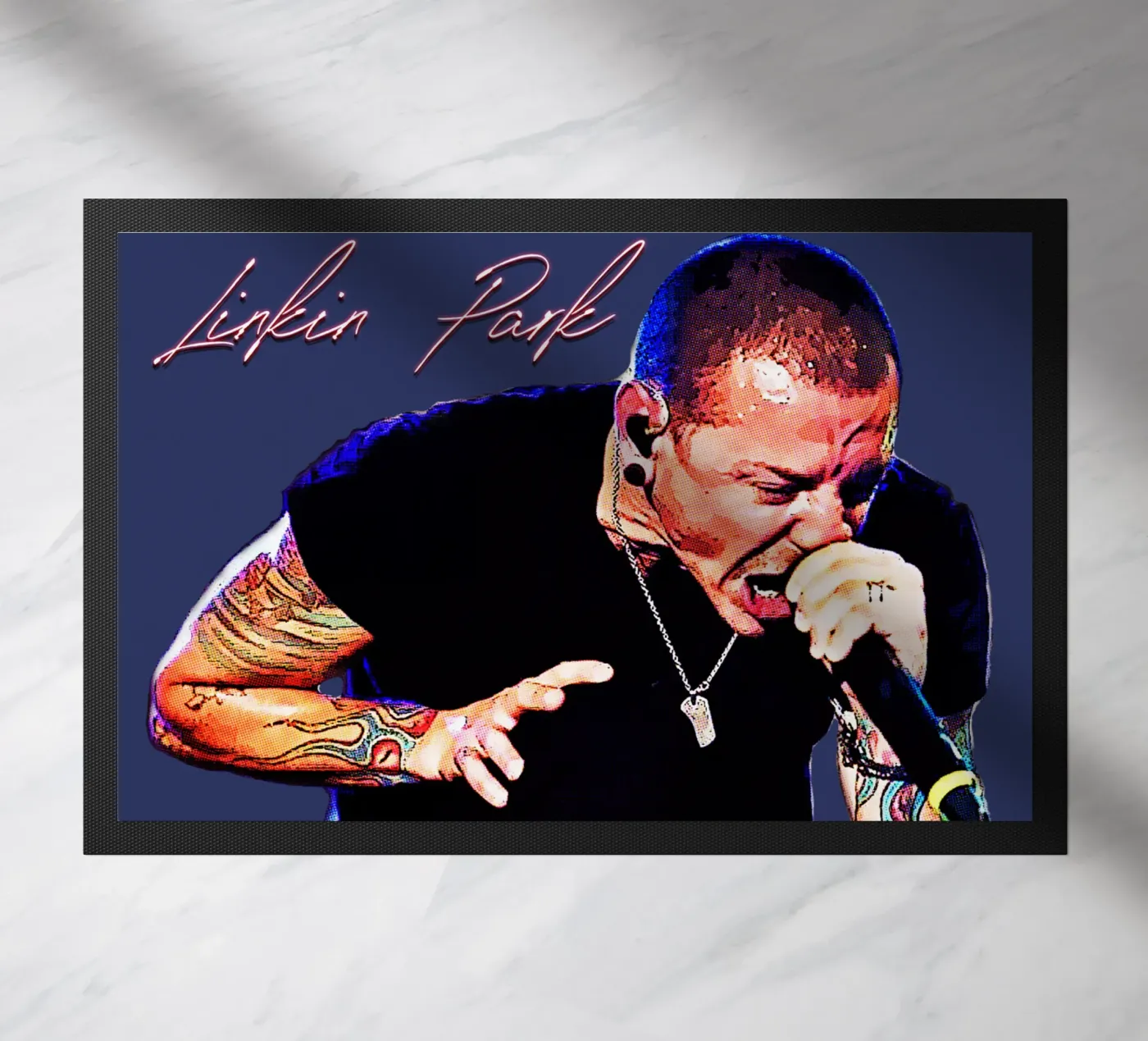 Chester Bennington doormat by Gunawan Rb