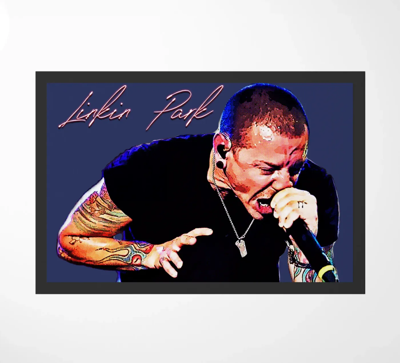 Chester Bennington doormat by Gunawan Rb