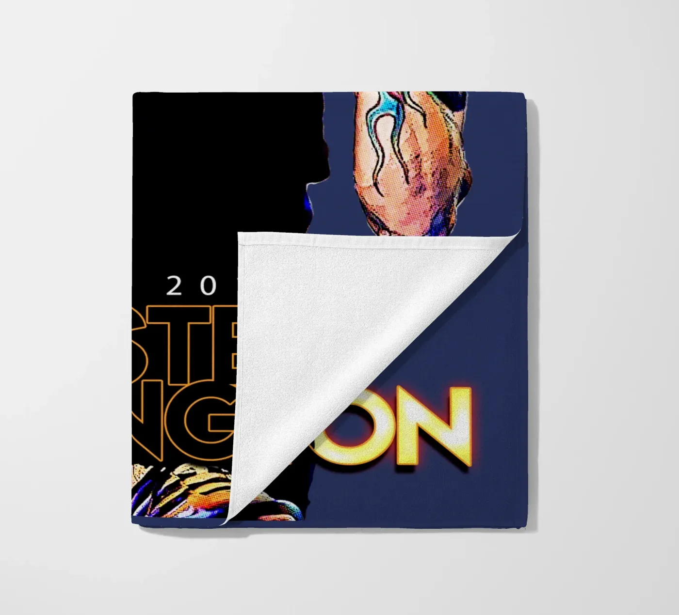 Chester Bennington beach towel by Gunawan Rb