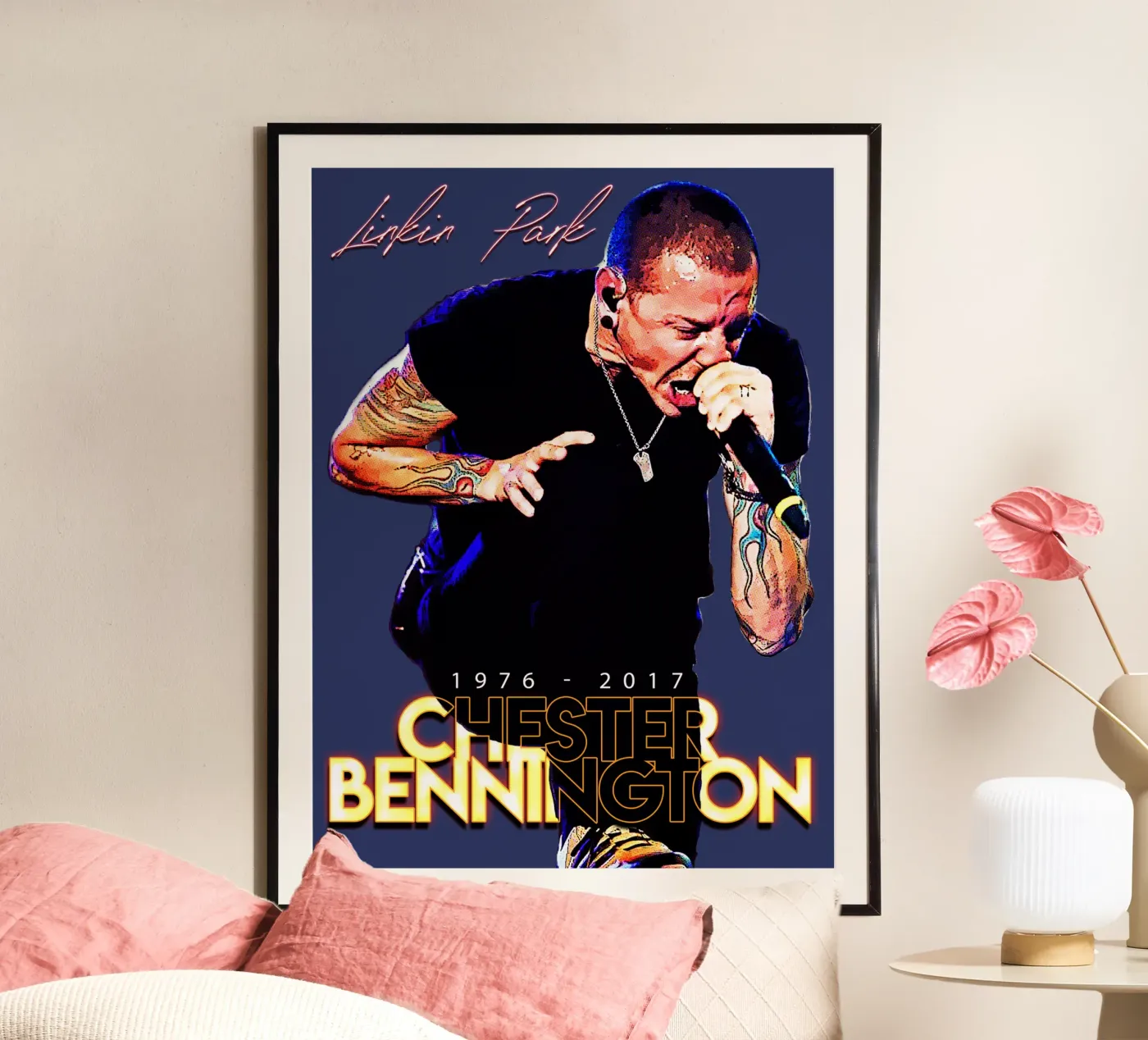 Chester Bennington Poster von Gunawan Rb