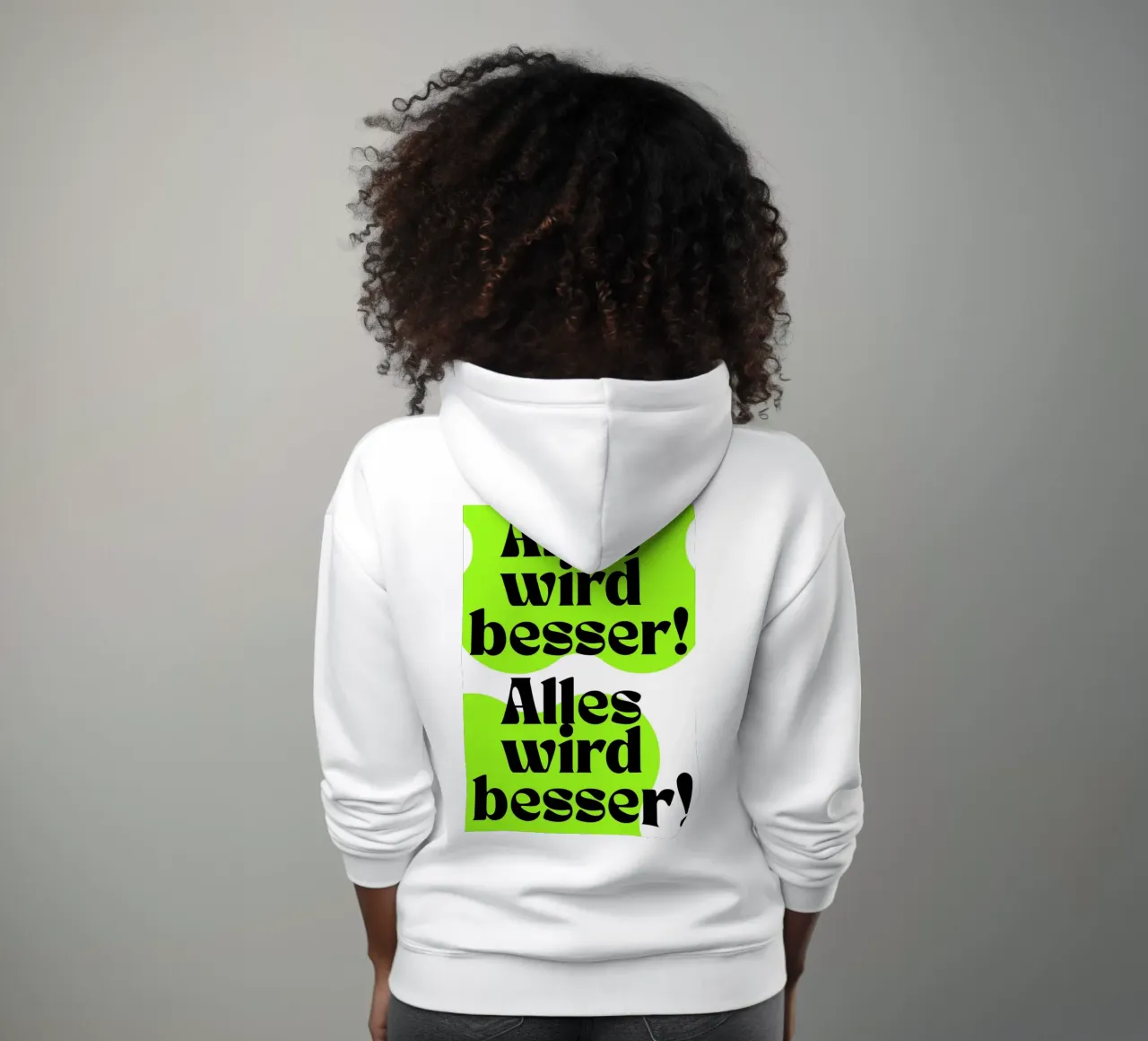 Alles wird besser! felpa con cappuccio da Flosters