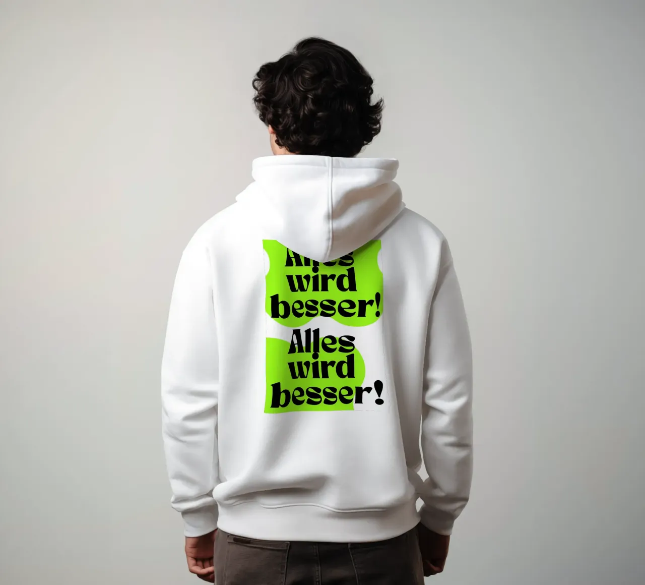Alles wird besser! felpa con cappuccio da Flosters