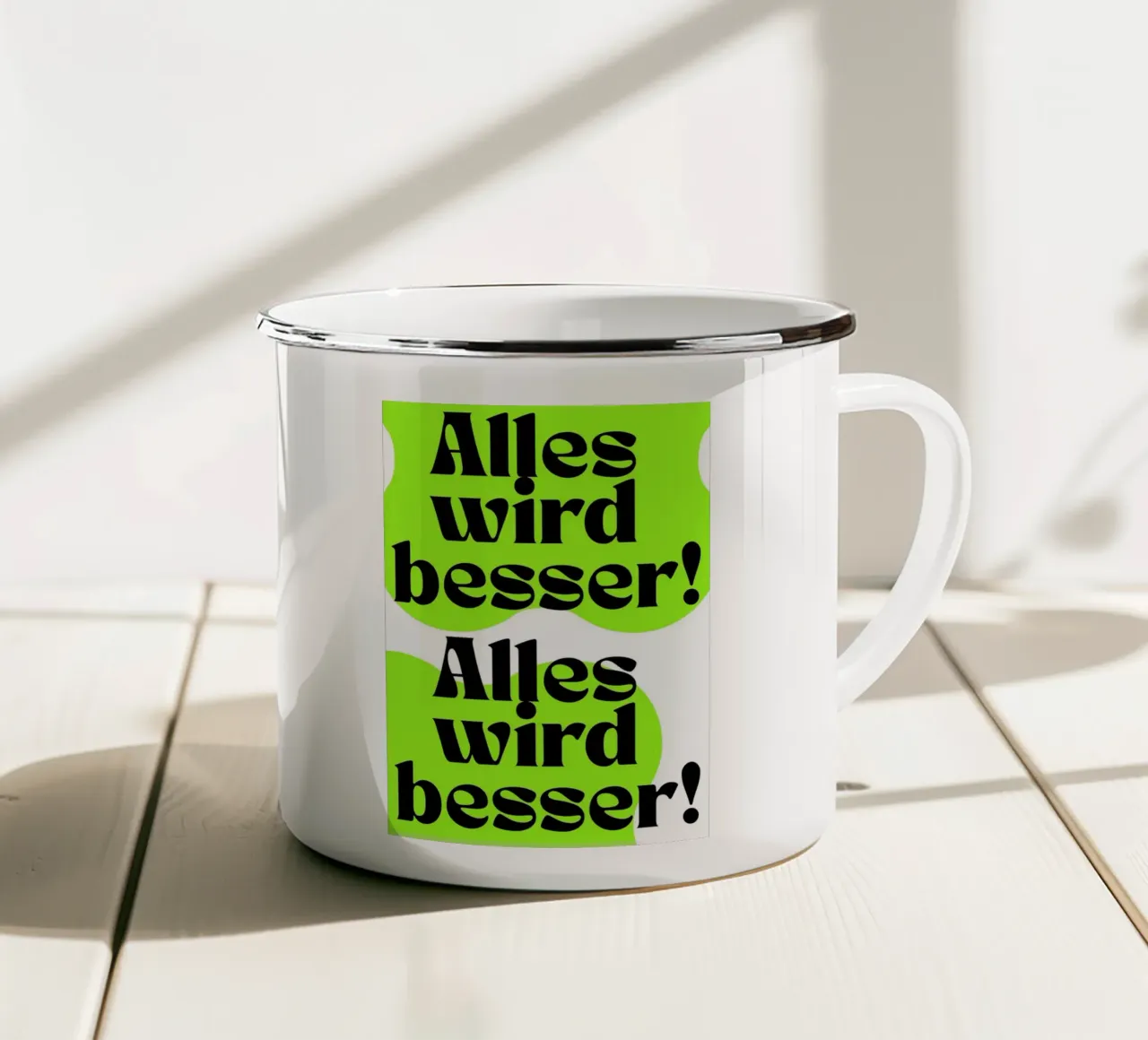 Alles wird besser! tazza in smalto da Flosters
