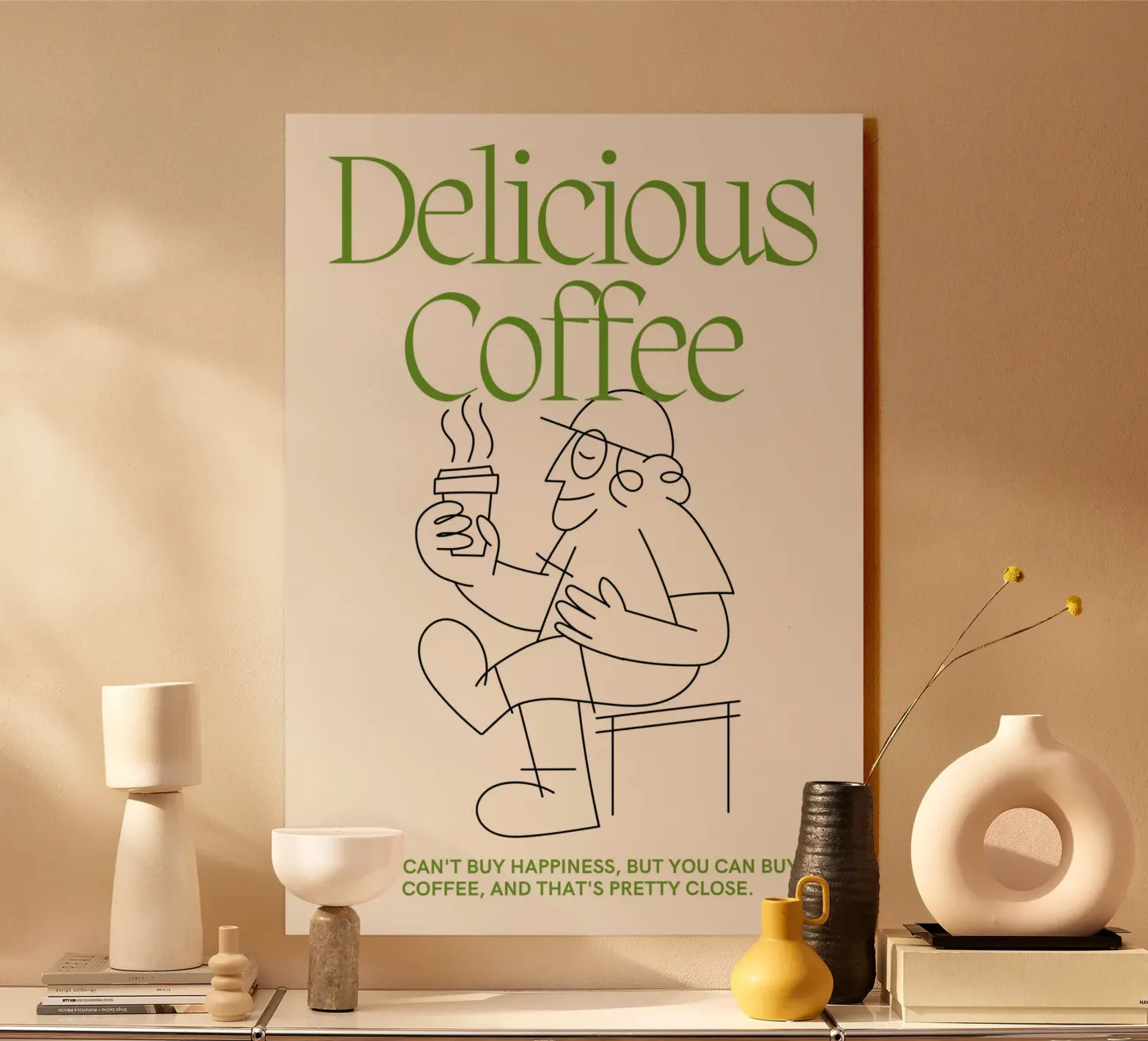 DELICIOUS COFFEE acryl van COFFEE CLUB