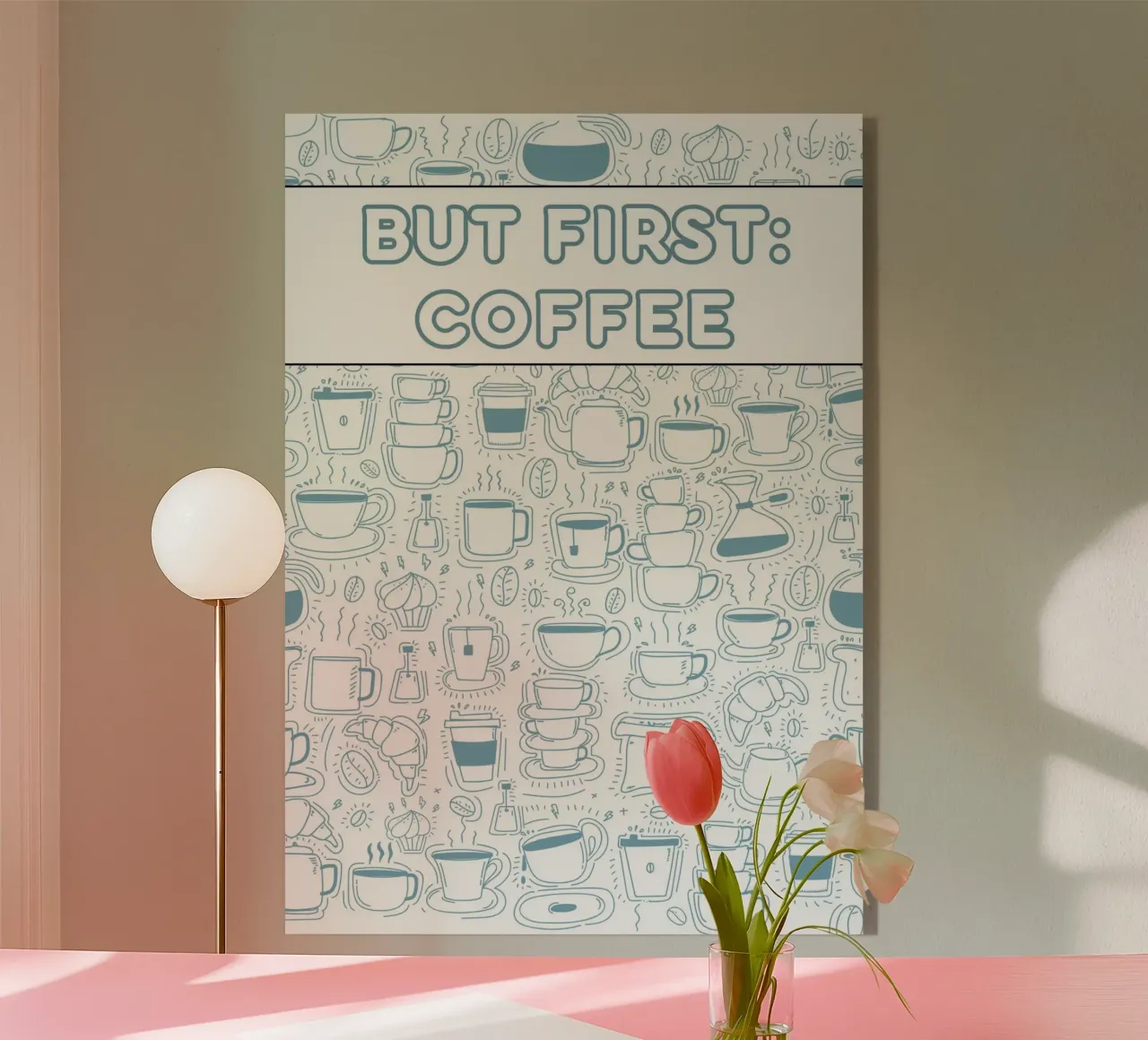 BUT COFFEE FIRST plexiglass da COFFEE CLUB