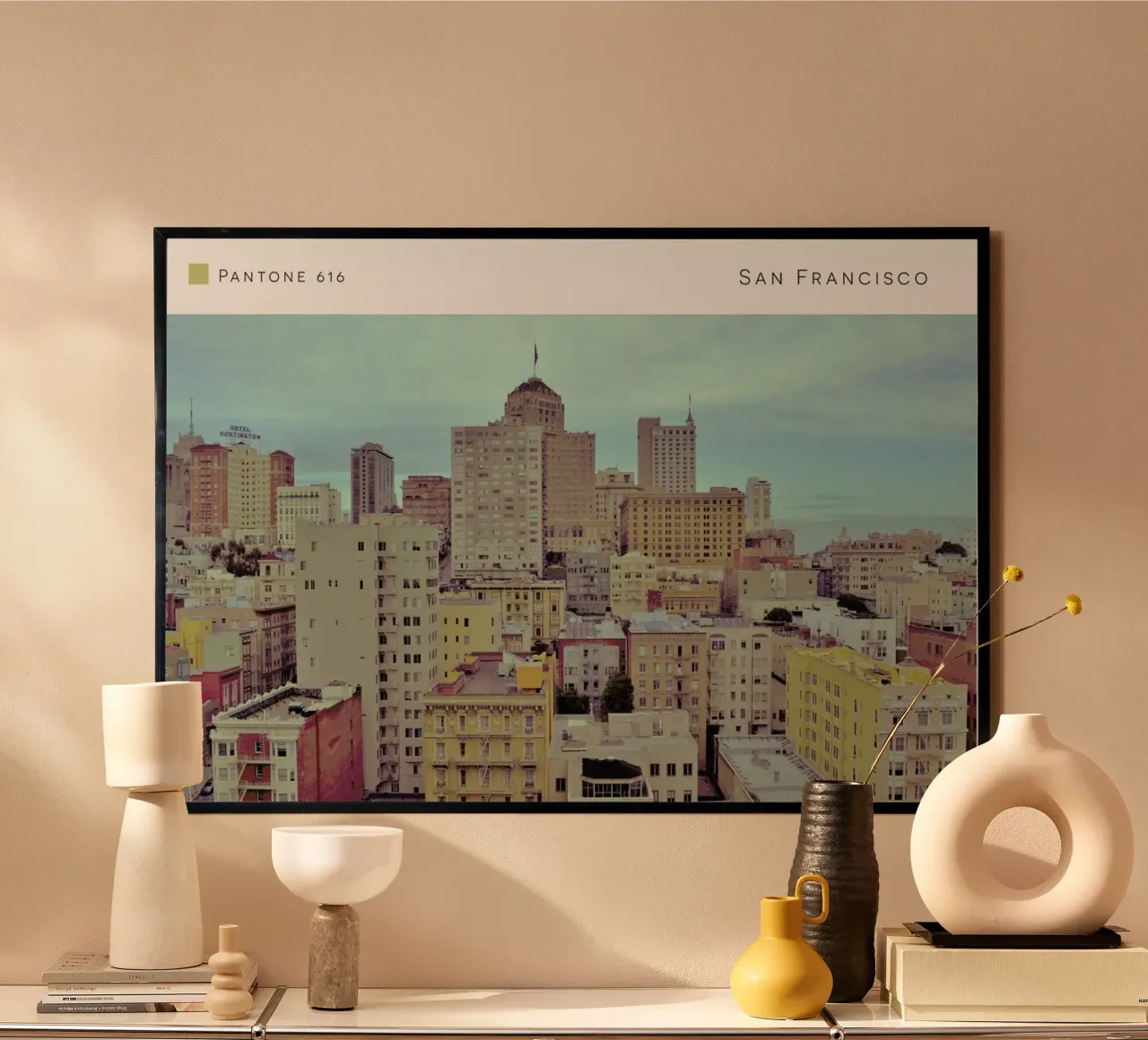 San Francisco Pantone 616 poster con telaio in plastica da In Full Color