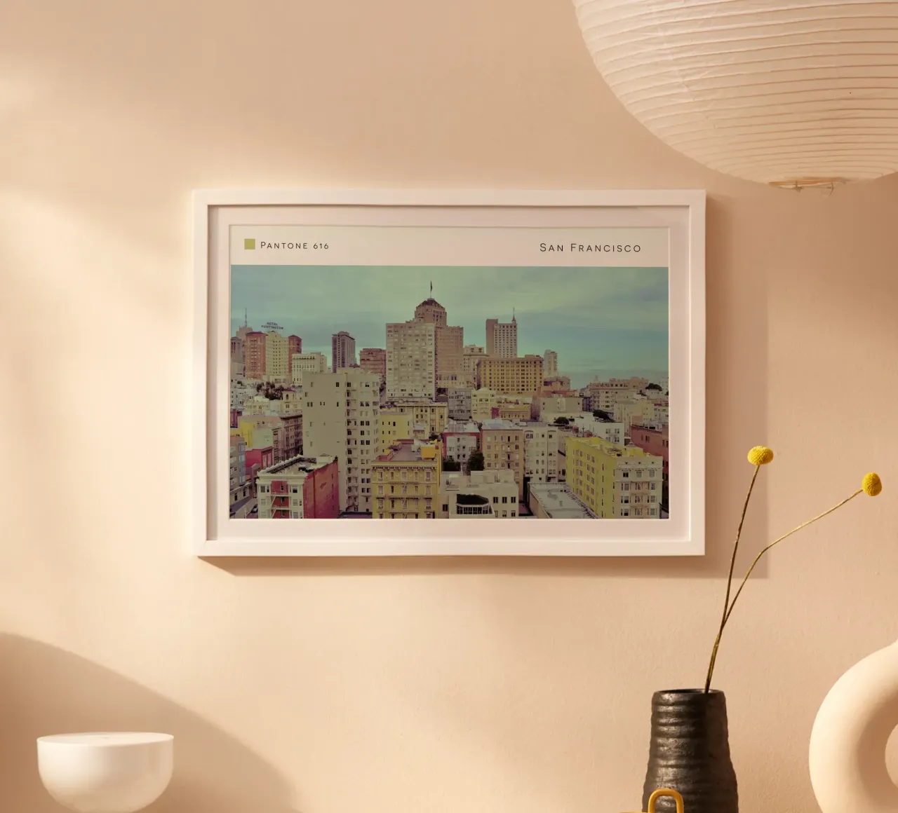 San Francisco Pantone 616 poster con telaio in plastica da In Full Color