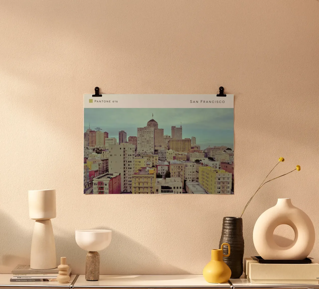 San Francisco Pantone 616 poster con telaio in plastica da In Full Color
