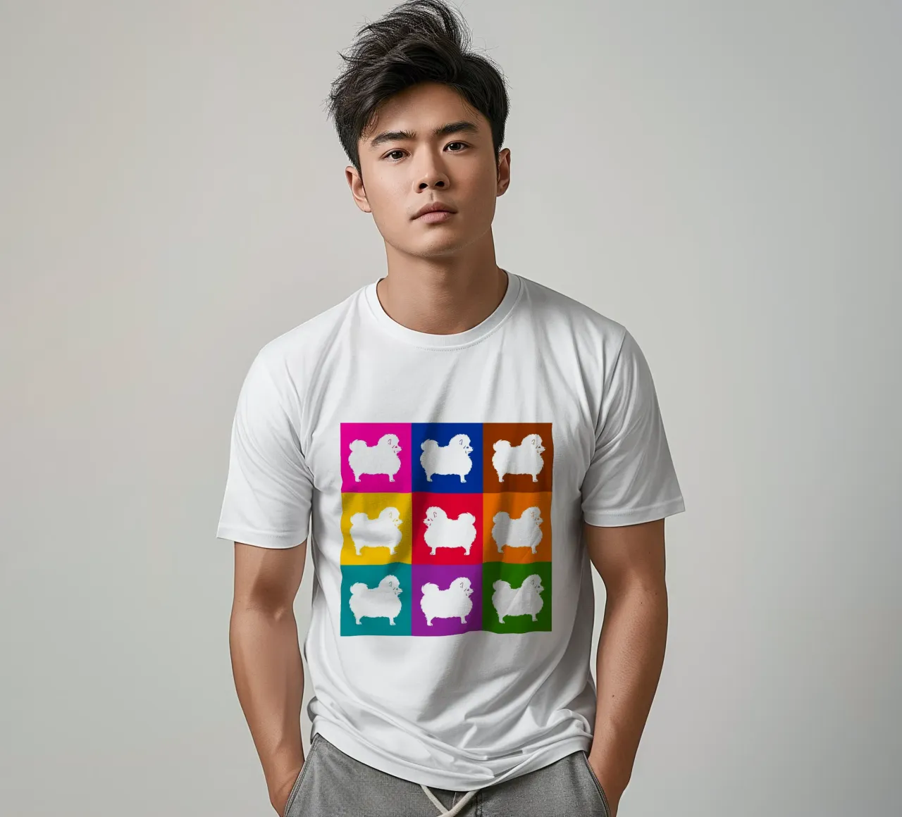 Spitz in piedi t-shirt da Pop dogs