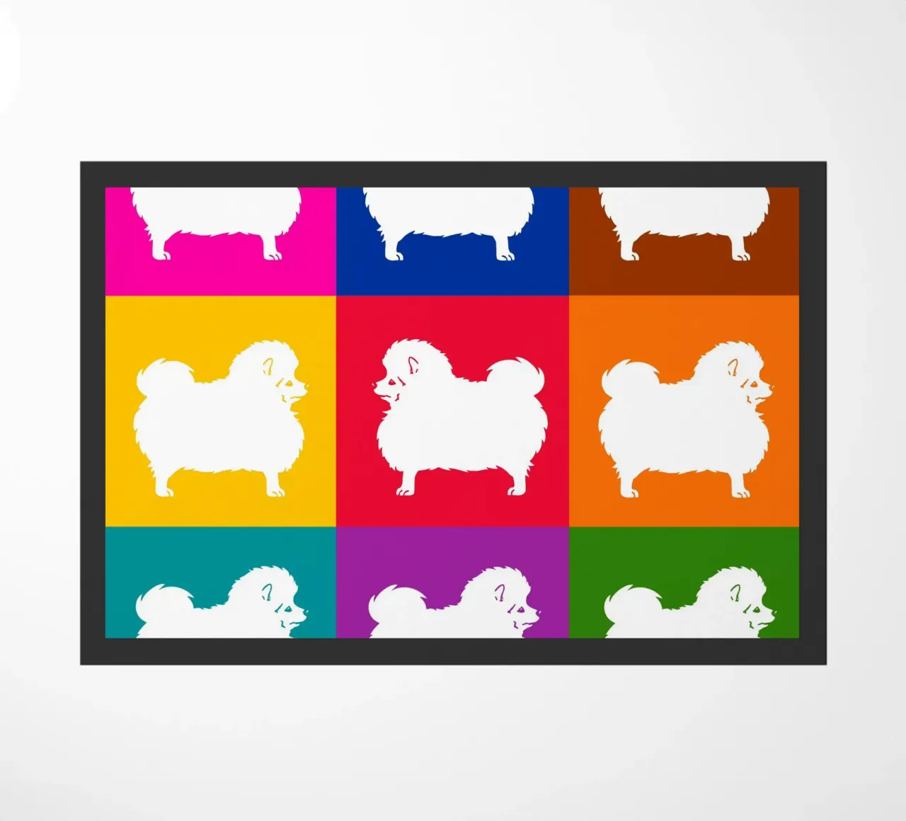 Standing spitz doormat by Pop dogs