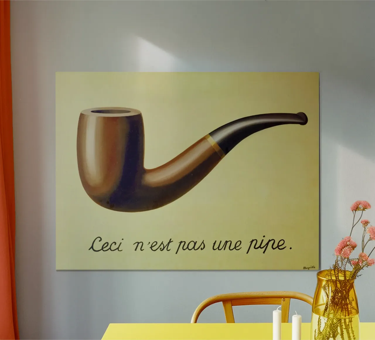 Ceci n'est pas une pipe di René Magritte carta hahnemühle da Art Shape