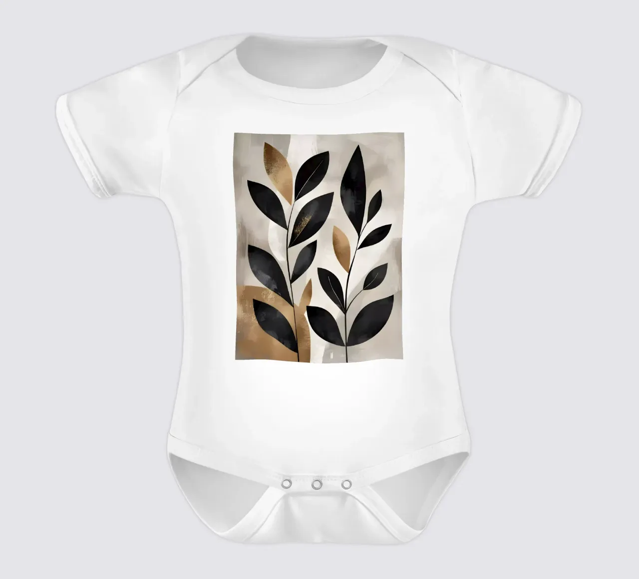 Foglie d'oro body neonato maniche corte da Artistic-shop
