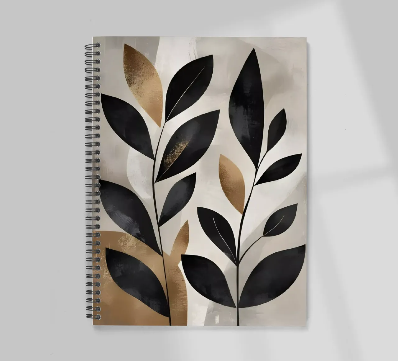 Golden Leaves spiral notebook by Artistic-shop