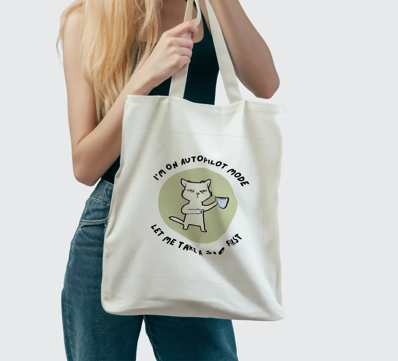 AUTOPILOT MODE borsa in juta da COFFEE CLUB