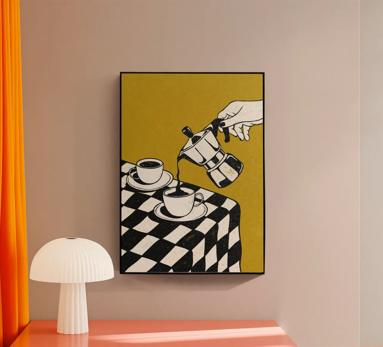 FRESH BREWED plexiglass da COFFEE CLUB