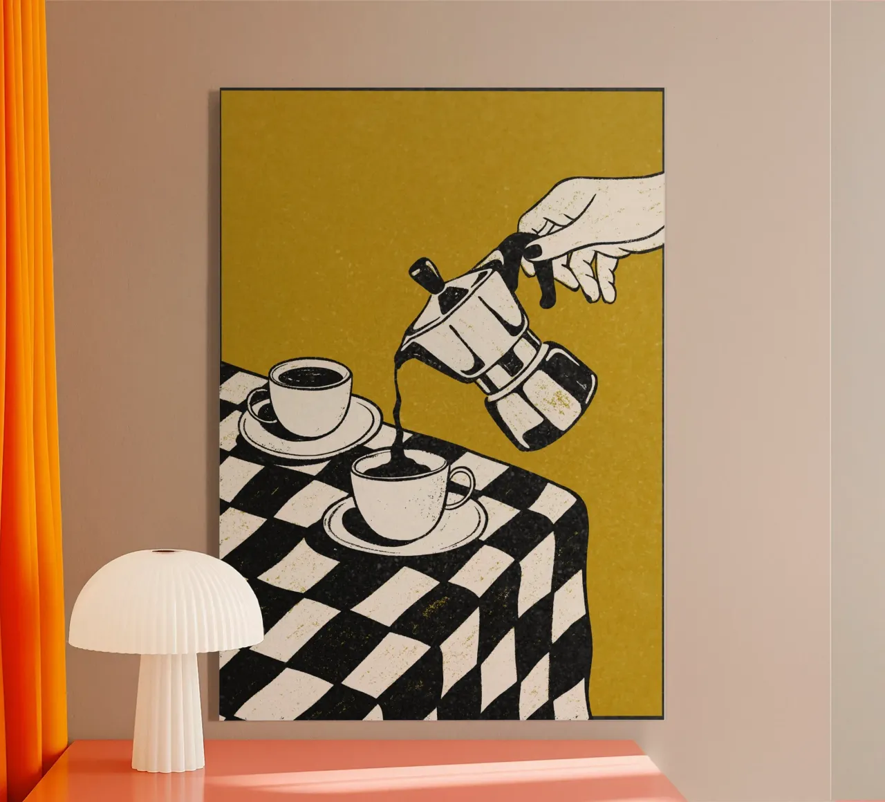 FRESH BREWED plexiglass da COFFEE CLUB