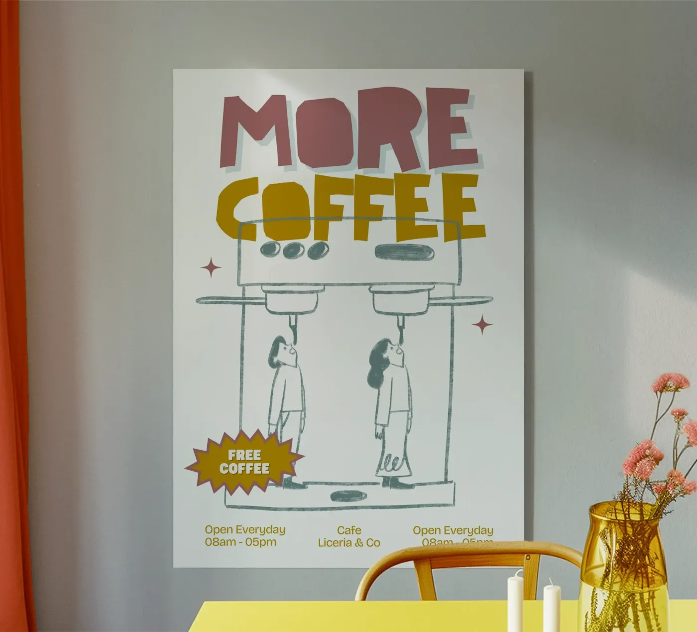 MORE COFFEE acryl van COFFEE CLUB