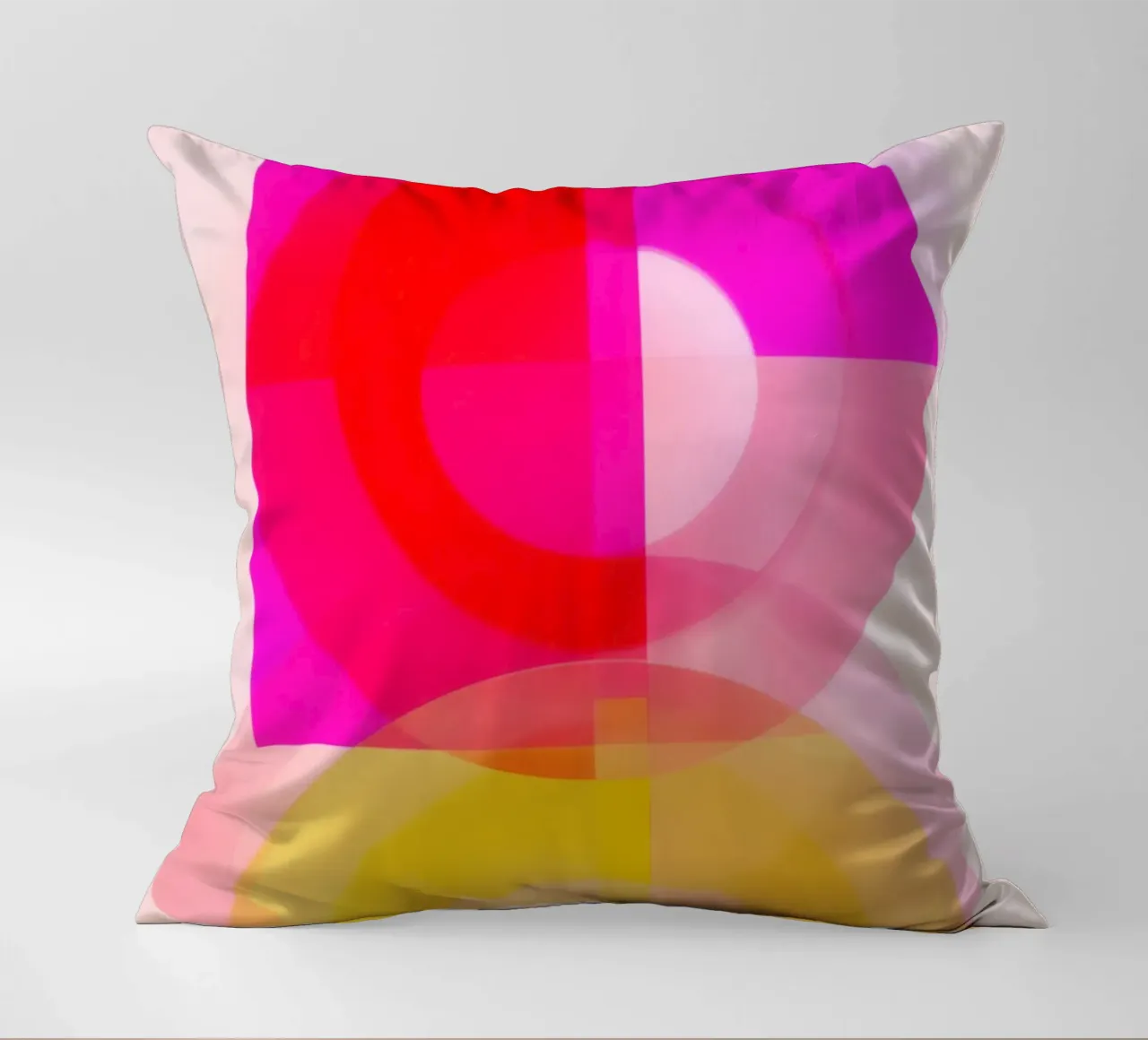 Cerchi di colore semitrasparenti in risonanza | Pittura astratta cuscino da Autofocus