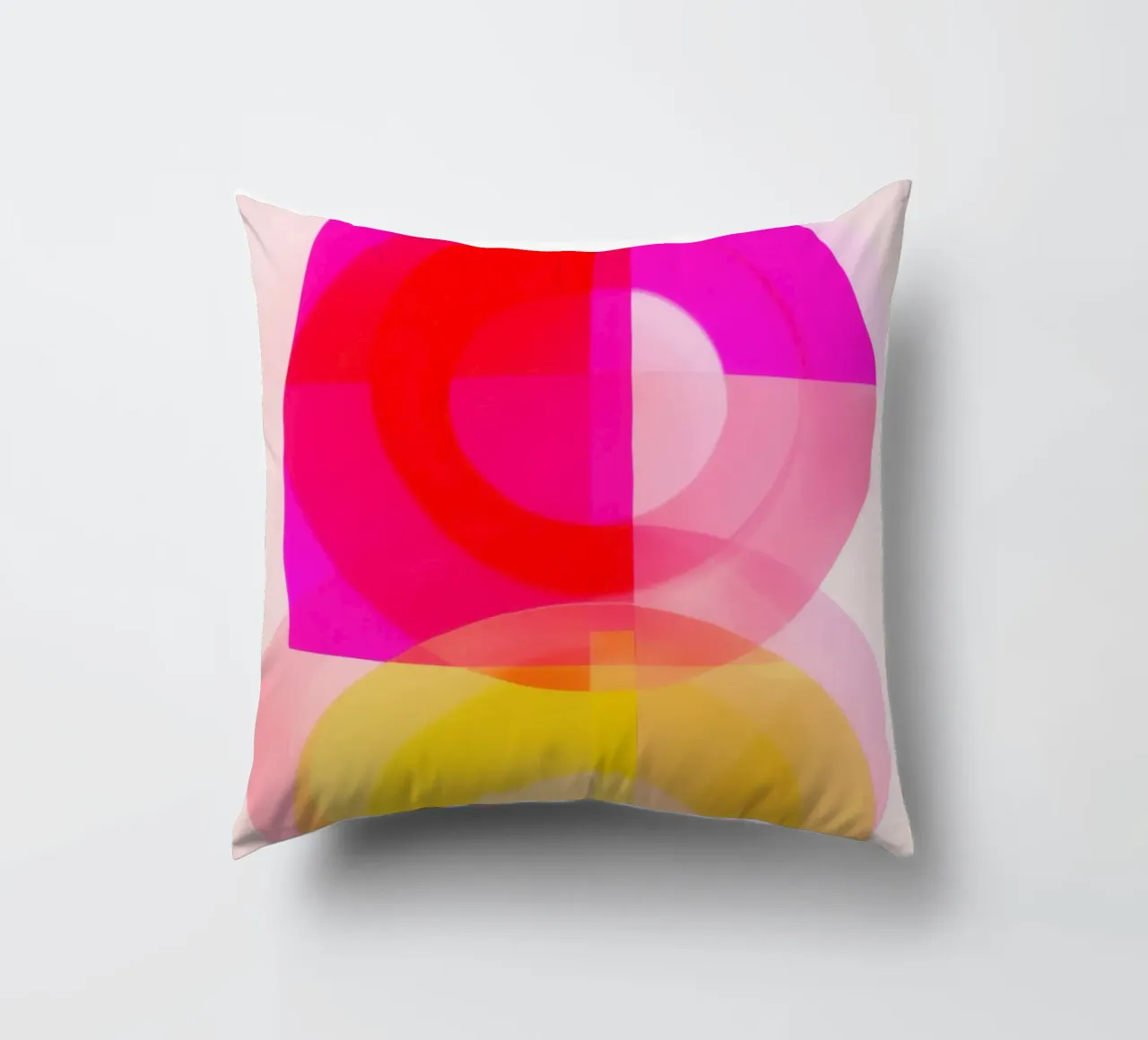 Cerchi di colore semitrasparenti in risonanza | Pittura astratta cuscino da Autofocus