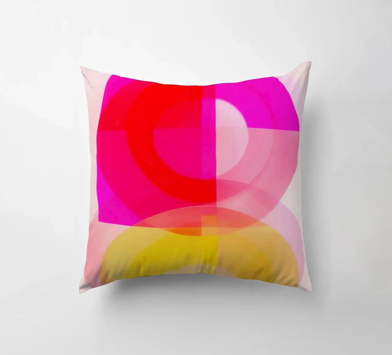 Cerchi di colore semitrasparenti in risonanza | Pittura astratta cuscino da Autofocus