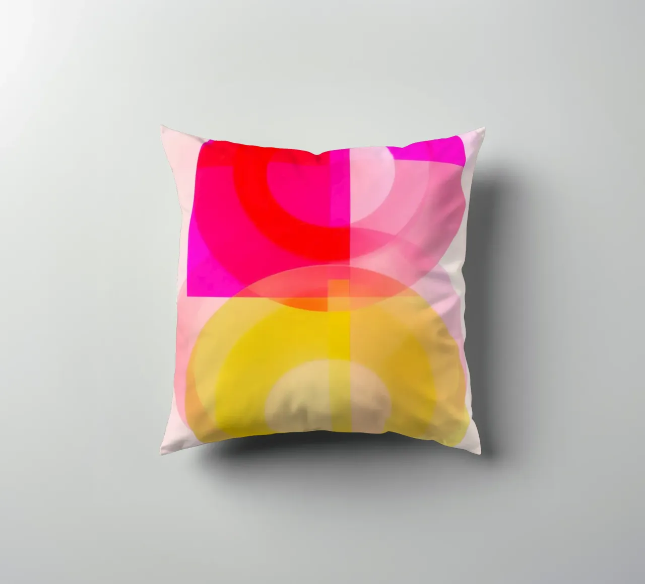 Cerchi di colore semitrasparenti in risonanza | Pittura astratta cuscino da Autofocus