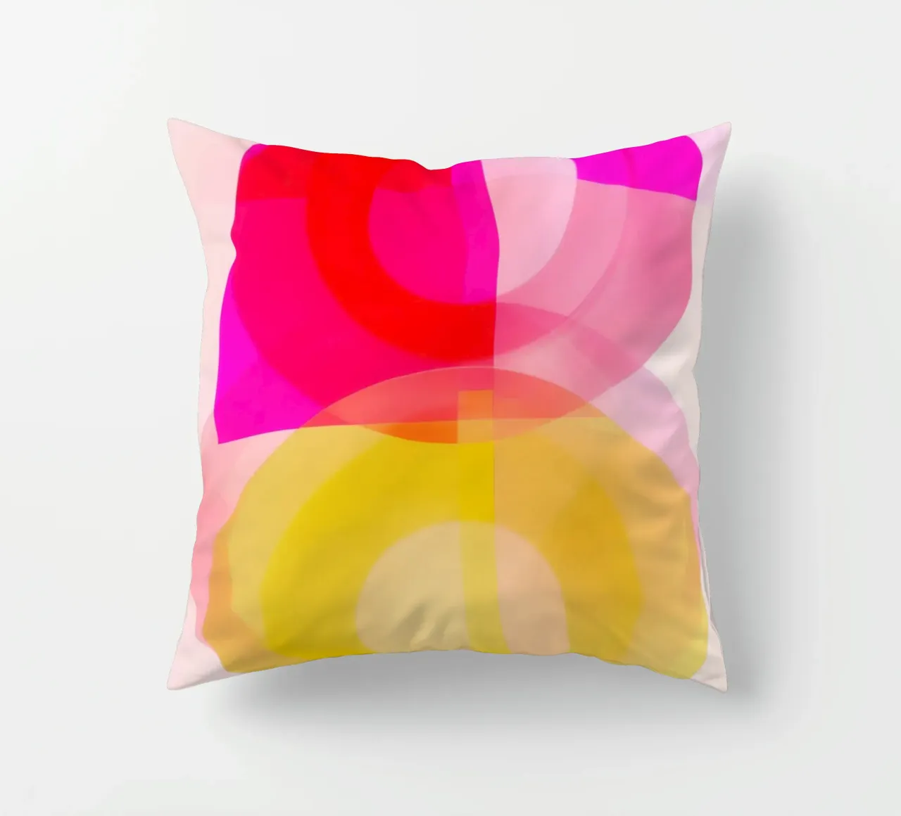 Cerchi di colore semitrasparenti in risonanza | Pittura astratta cuscino da Autofocus