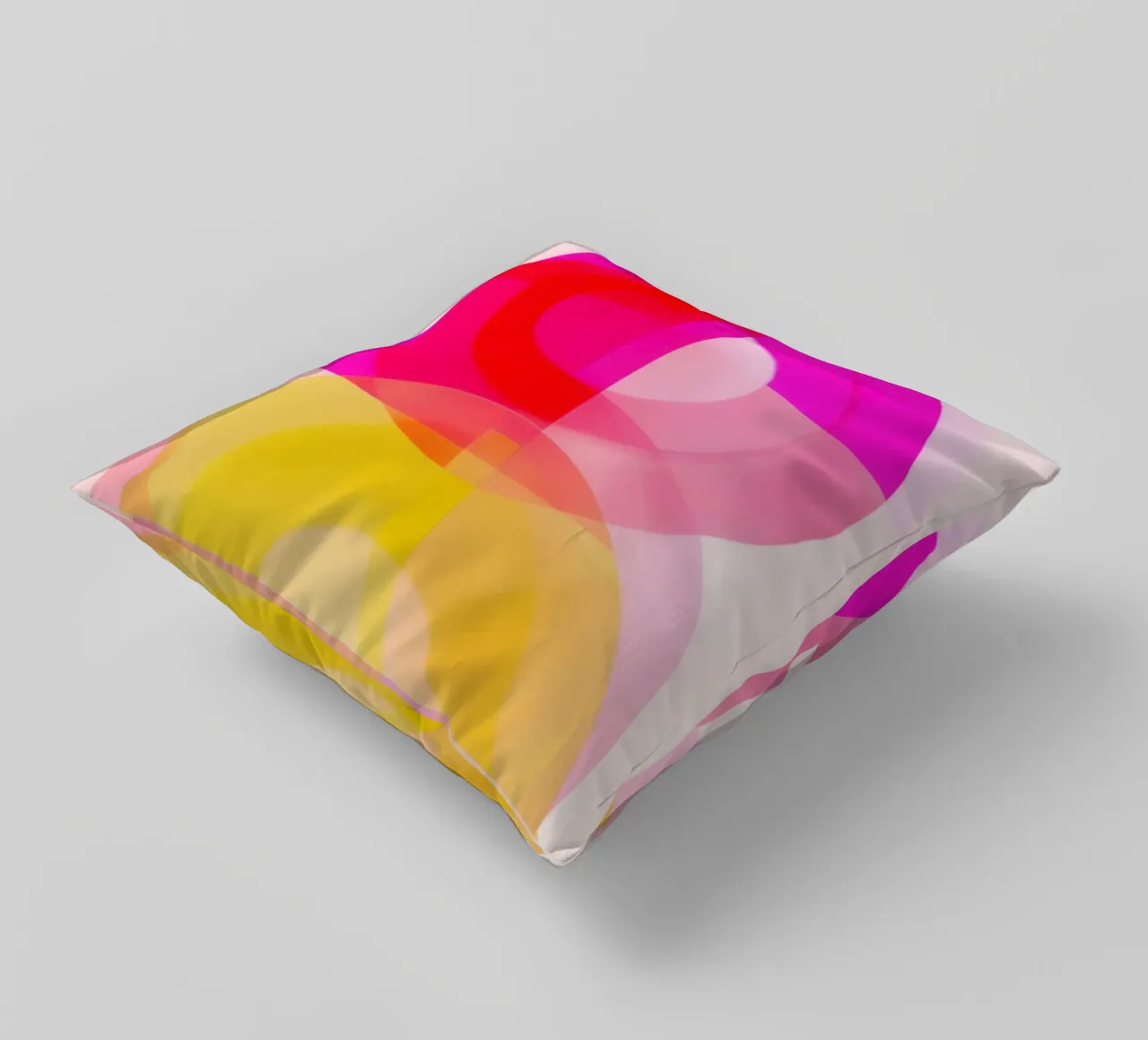 Cerchi di colore semitrasparenti in risonanza | Pittura astratta cuscino da Autofocus