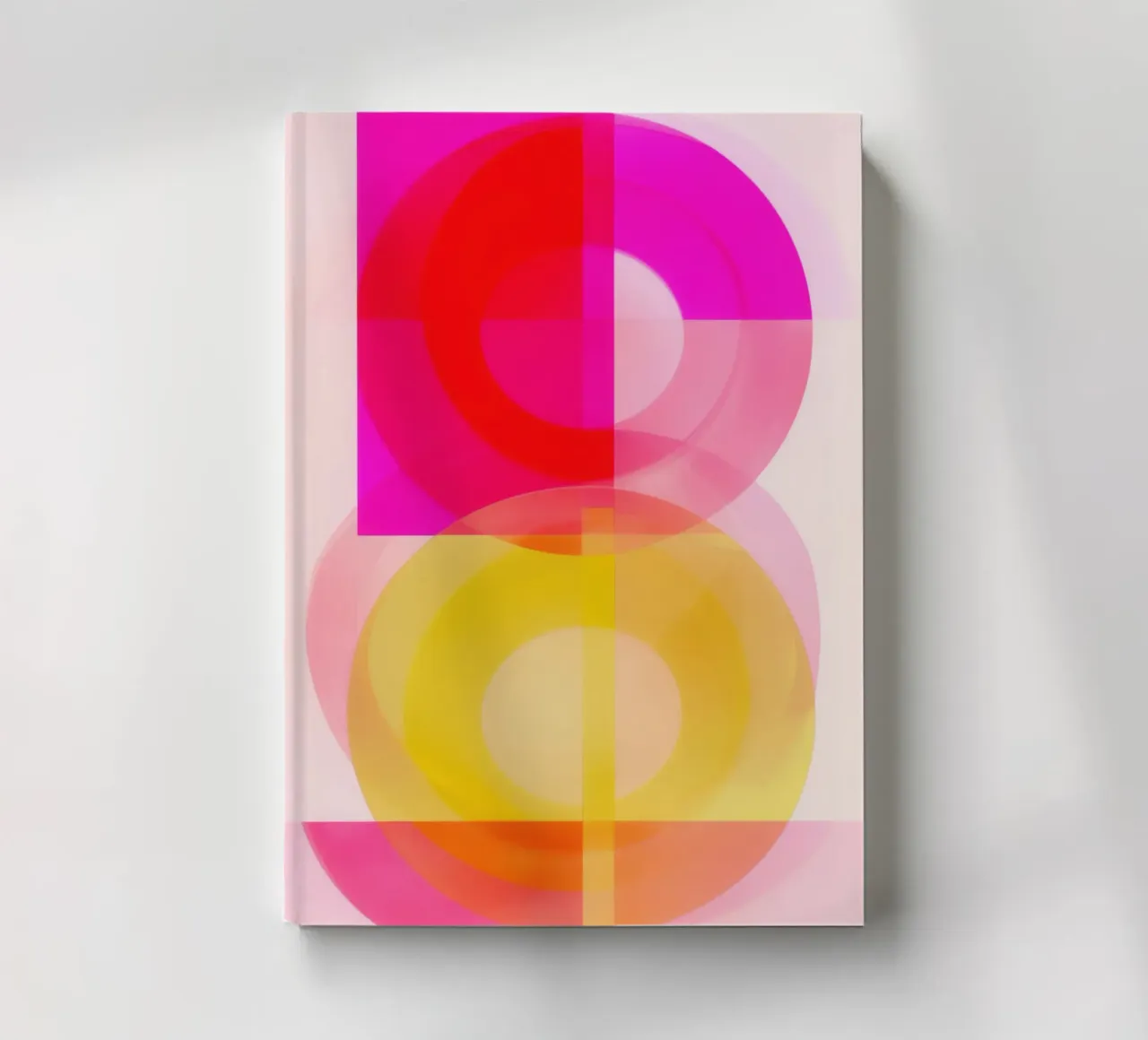 Semi-transparent colour circles in resonance | Abstract painting notebook by Autofocus