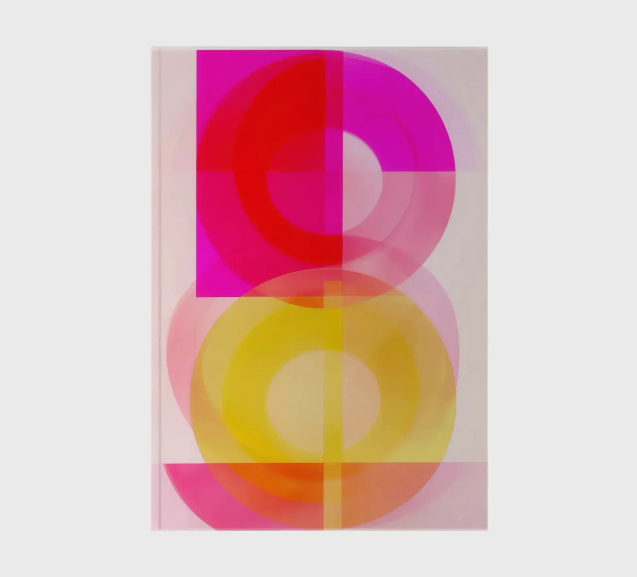 Semi-transparent colour circles in resonance | Abstract painting notebook by Autofocus