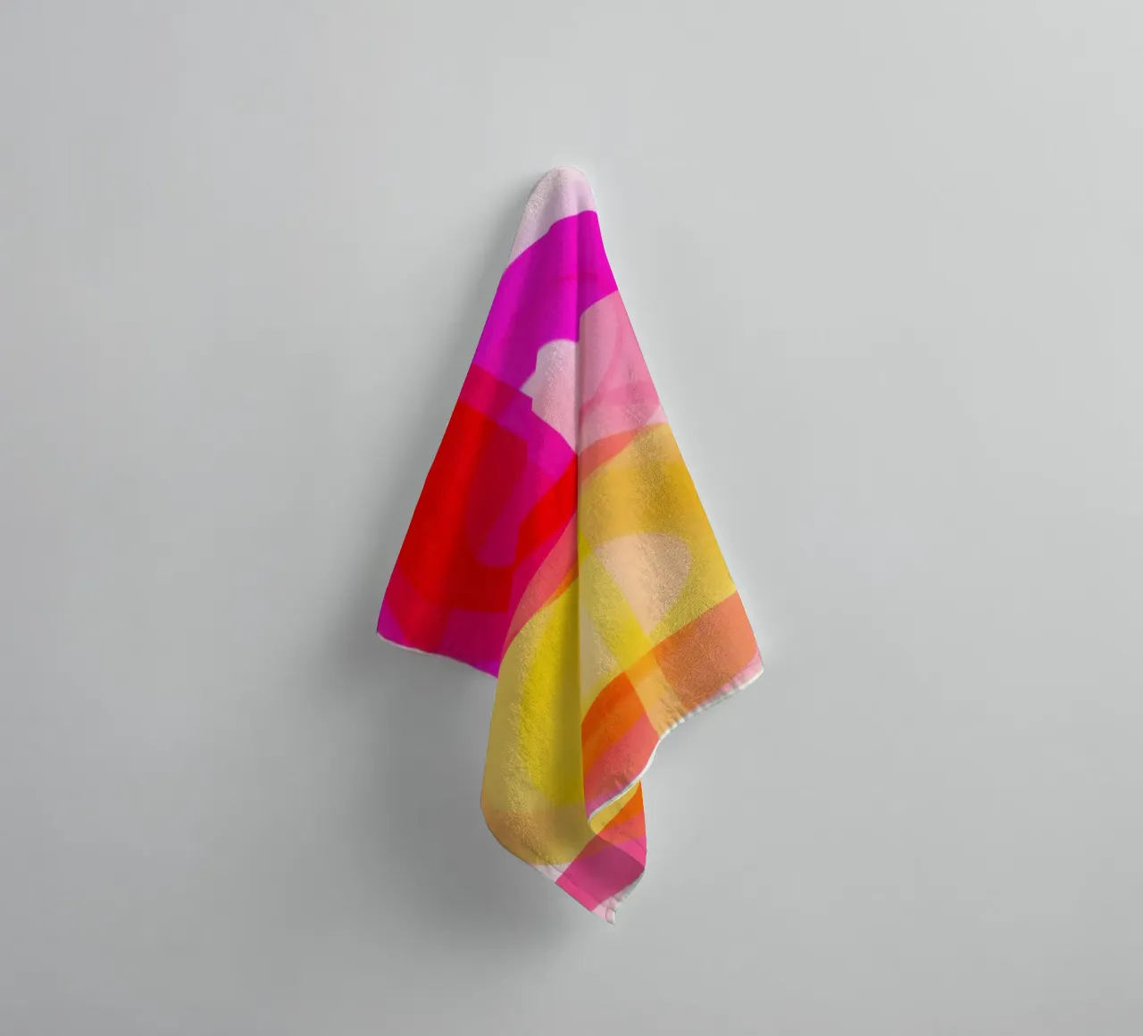 Semi-transparent colour circles in resonance | Abstract painting towel by Autofocus
