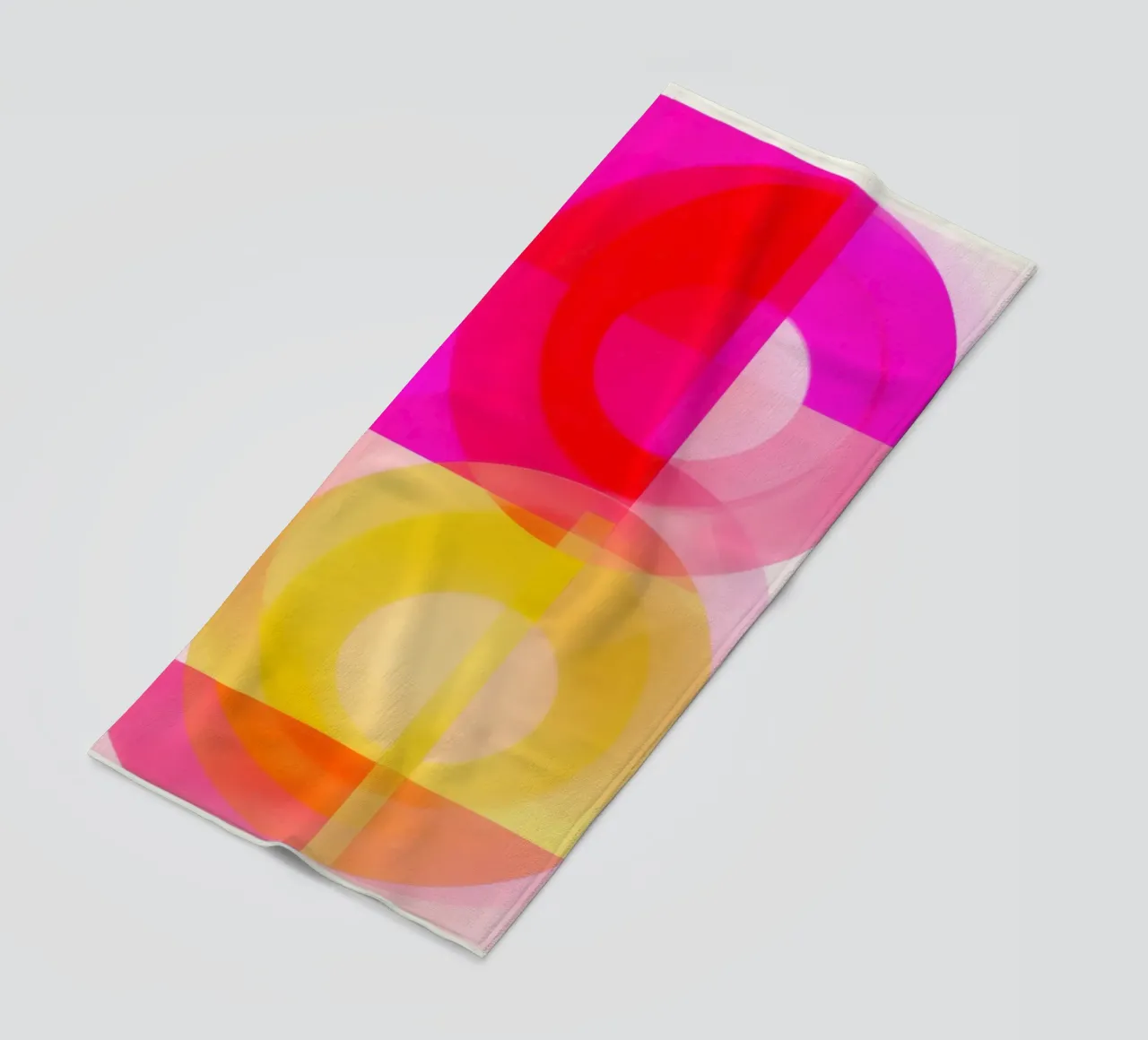 Cerchi di colore semitrasparenti in risonanza | Pittura astratta telo mare da Autofocus