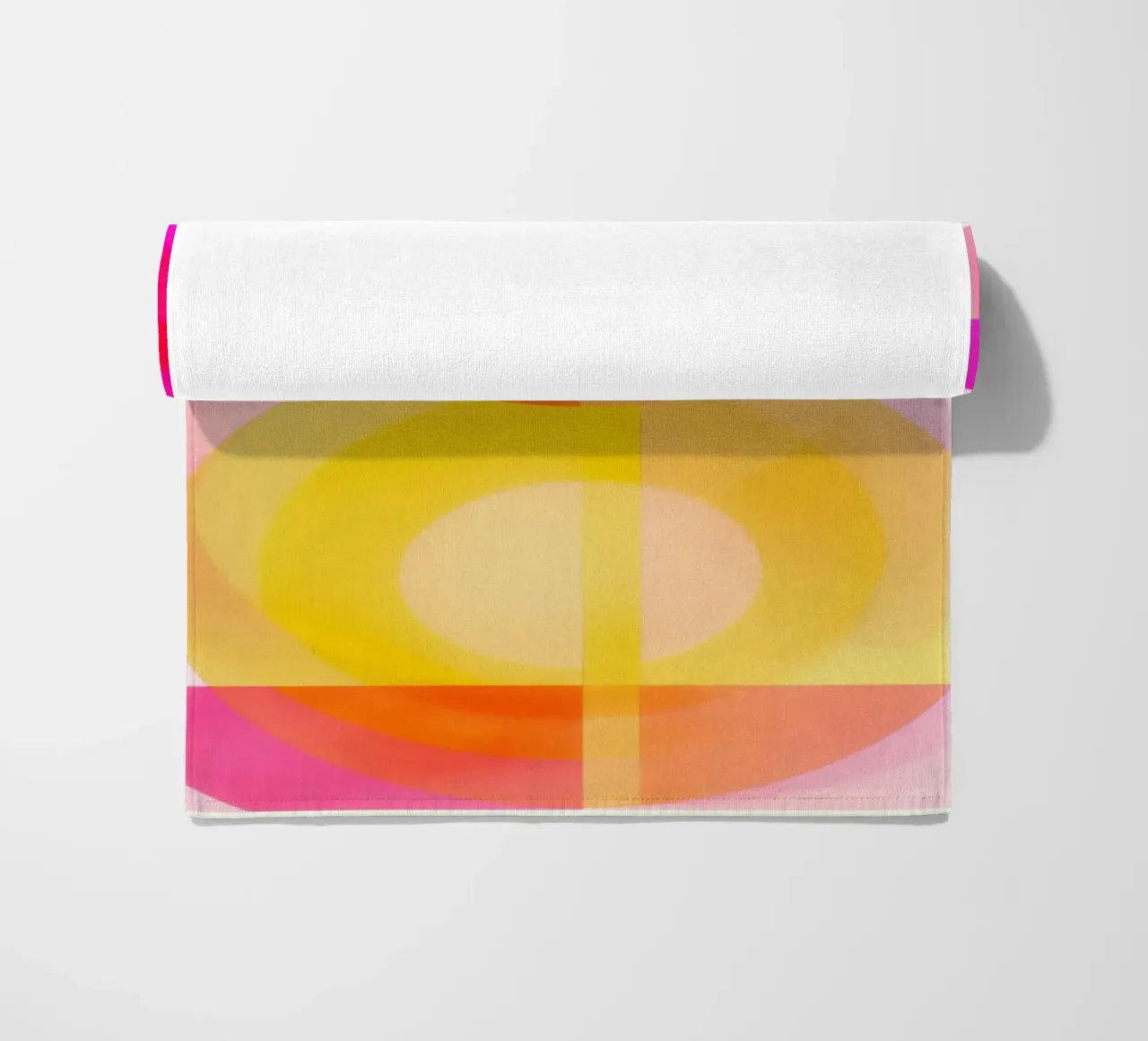 Cerchi di colore semitrasparenti in risonanza | Pittura astratta telo mare da Autofocus