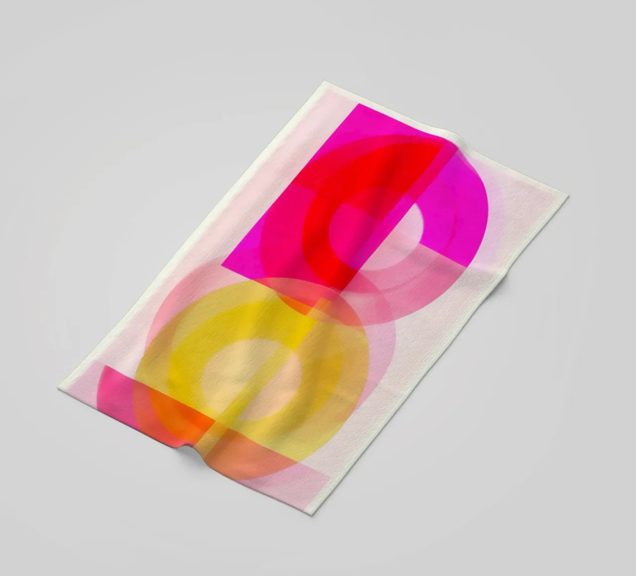 Cerchi di colore semitrasparenti in risonanza | Pittura astratta telo mare da Autofocus