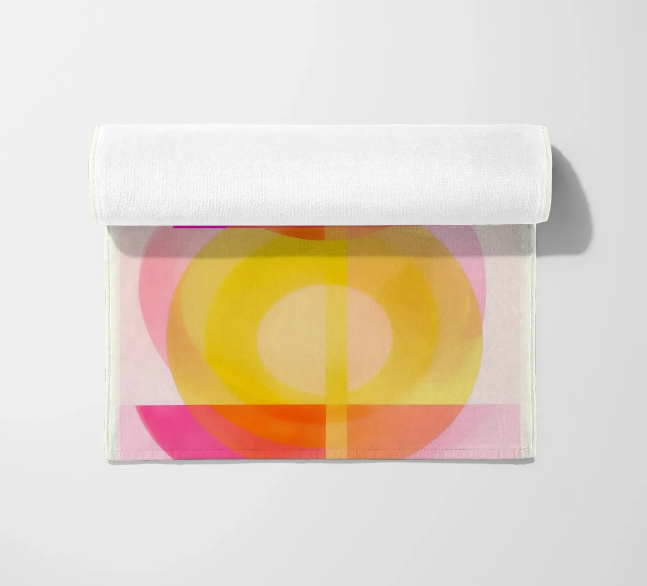 Cerchi di colore semitrasparenti in risonanza | Pittura astratta telo mare da Autofocus