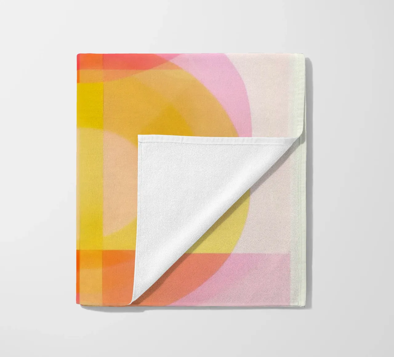 Cerchi di colore semitrasparenti in risonanza | Pittura astratta telo mare da Autofocus