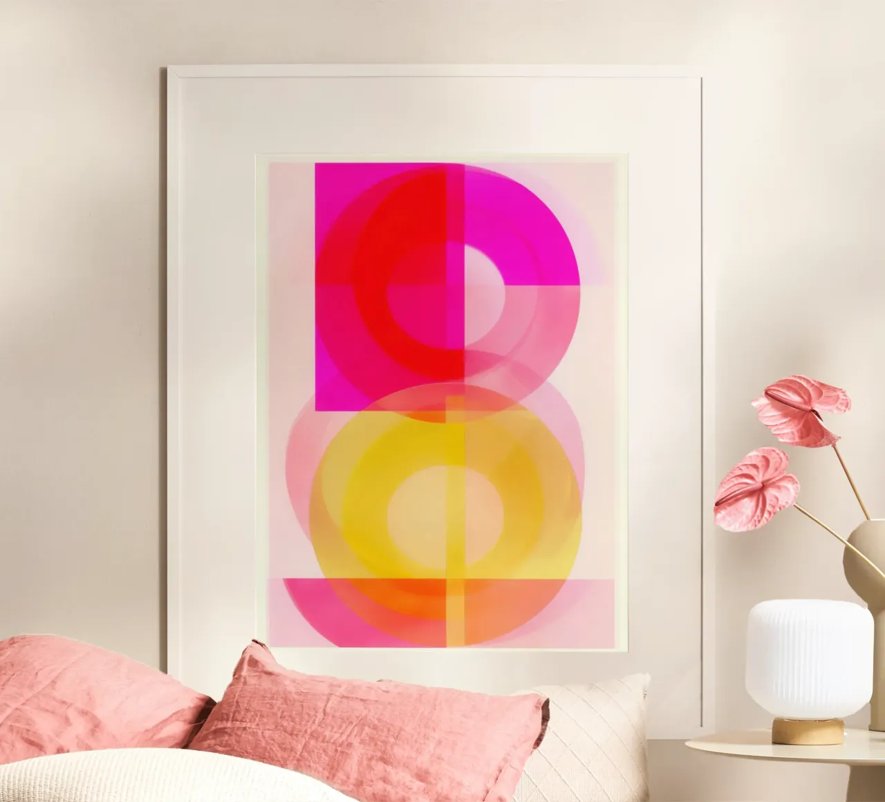 Cerchi di colore semitrasparenti in risonanza | Pittura astratta carta hahnemühle da Autofocus