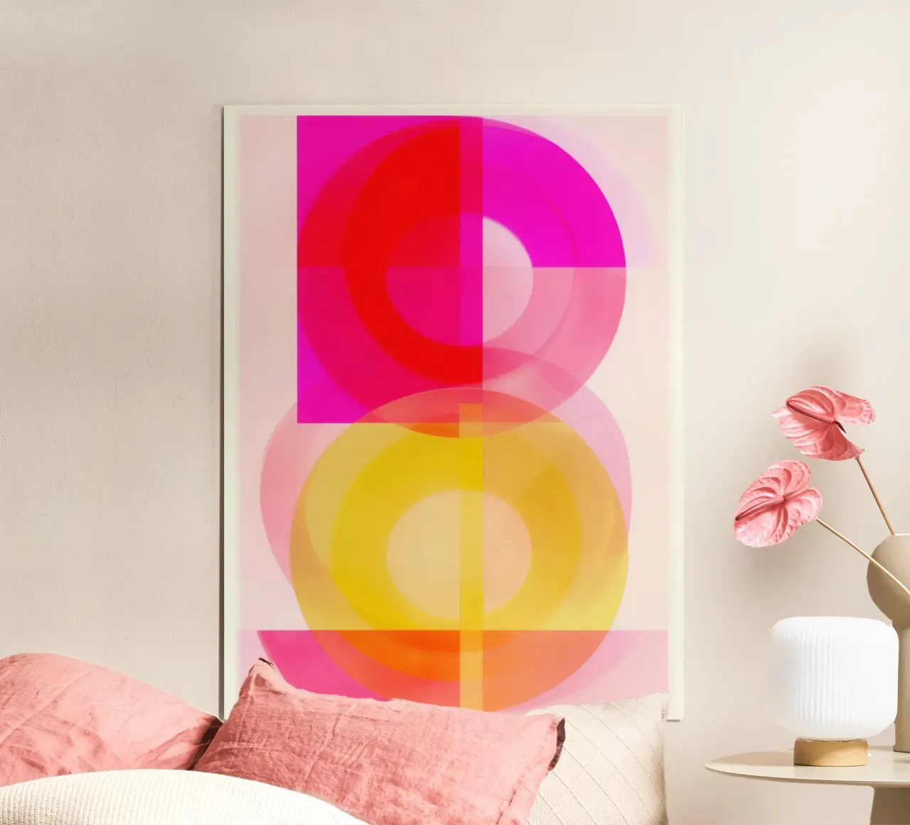 Cerchi di colore semitrasparenti in risonanza | Pittura astratta carta hahnemühle da Autofocus