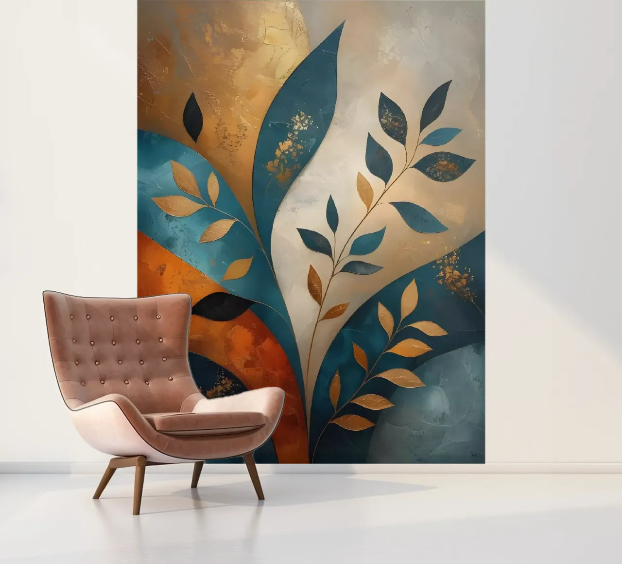 Feuilles d'or papier peint photo de Artistic-shop